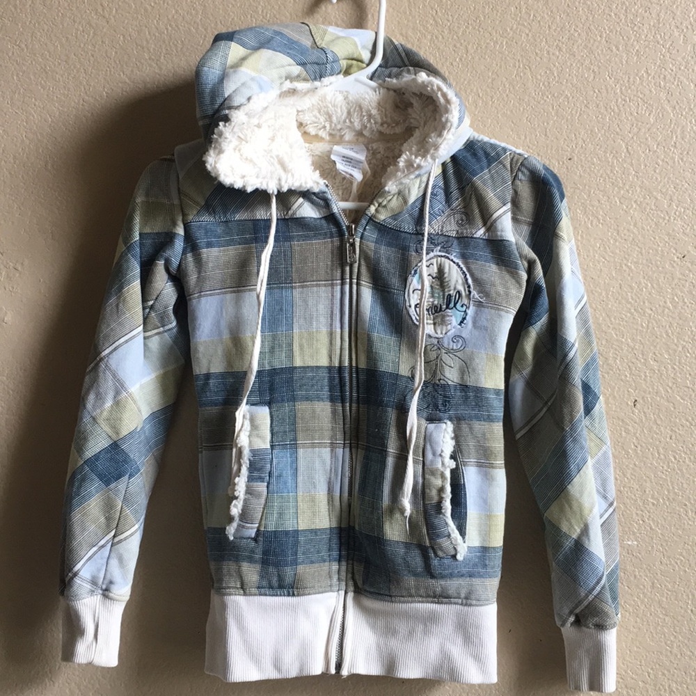 Soft lined ONeill zip up jacket with hood